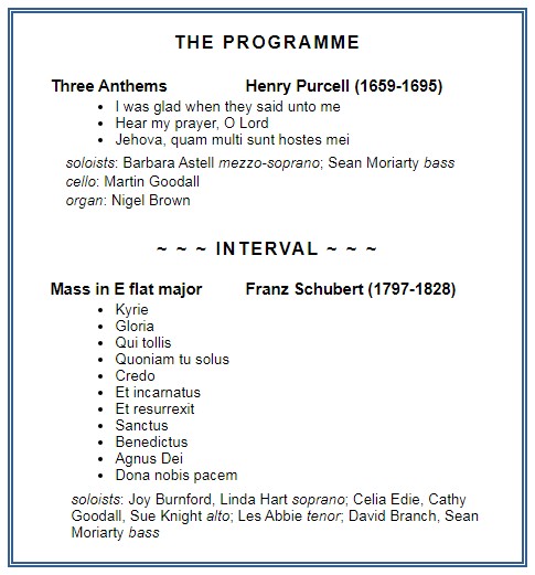 concert programme